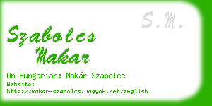 szabolcs makar business card