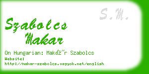 szabolcs makar business card